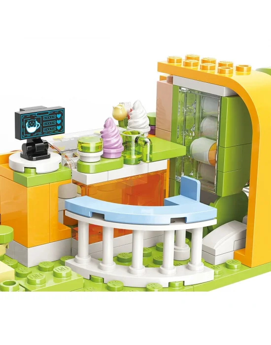 Kp28017 Keeppley Lovely Street - Bsh Kitten Juice Bar 315 Parça Yapım Seti