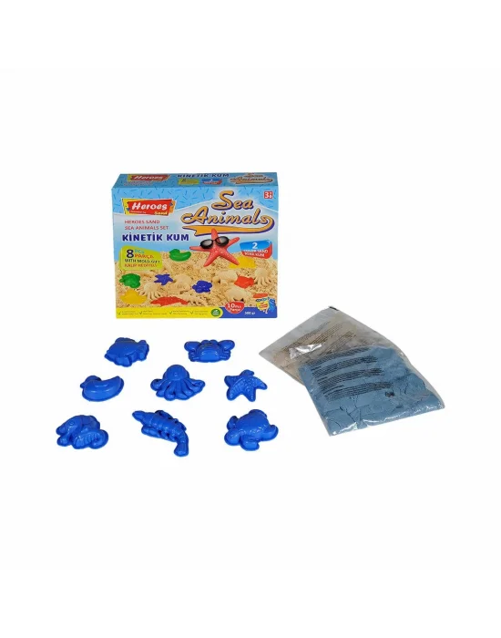 Kum-040 500gr Heroes Kinetik Kum Deniz Hayvanlı Kalıplı Set