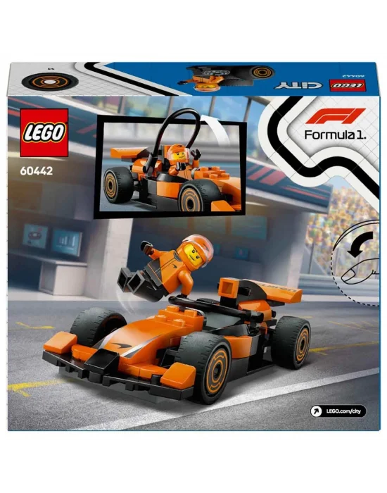 LEGO City McLaren Yarış Arabalı F1 Sürücüsü 60442 - 6 Yaş ve Üzeri Çocuklar için Mini Yarış Arabası İçeren Yaratıcı Oyuncak Yapım Seti (86 Parça)