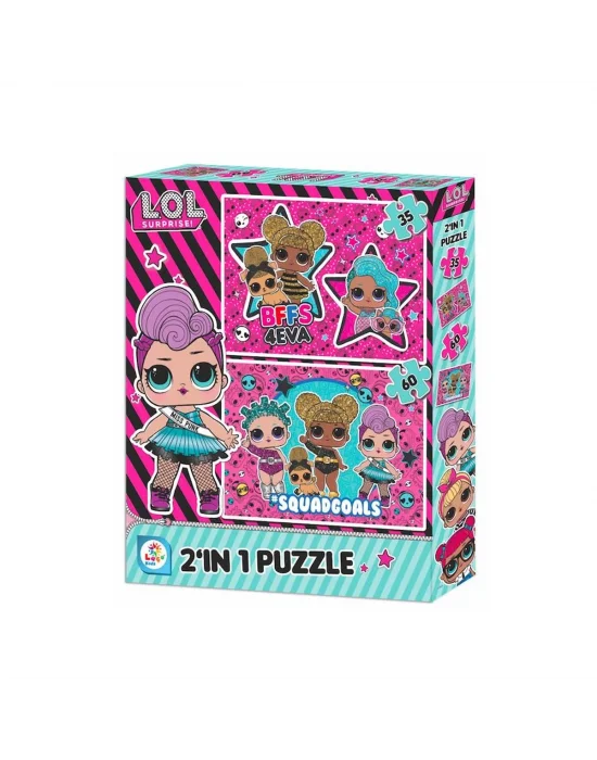 Lol7583 Laço Kids L.o.l. 2li Puzzle / 35+60 Parça Puzzle