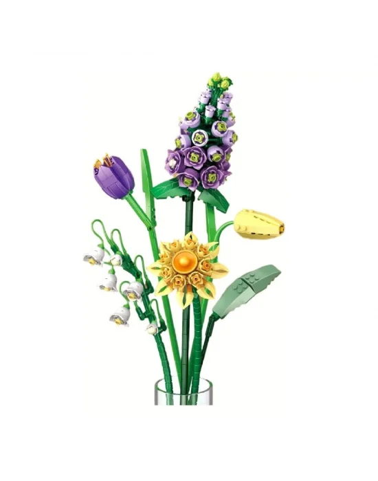 Lz1672 Loz Eternal Flowers Serisi - çiçekli Sabah, Ay Işıklı Akşam 534 Parça Yapım Seti