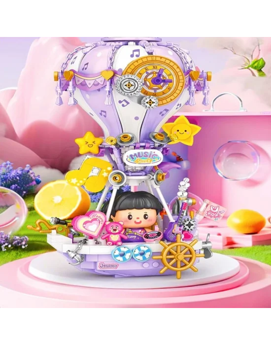 Lz4111 Loz  Mor Hava Balonu  Block Oyuncak 666 Parça