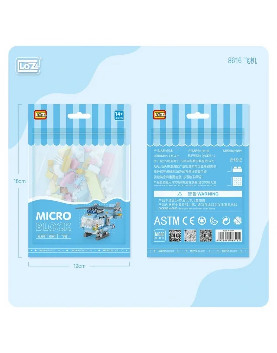 Lz8616 Loz Helikopter Blok Seti Mini Poşet -vagon Life