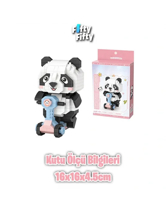 Lz8801 Panda Scooter Block Oyuncak 320 Parça