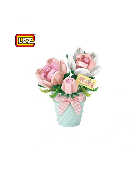 Lz8836 Loz Saksılı Gül 230 Parça Block Oyuncak