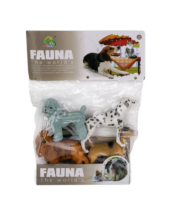 Mg7-006a Pvc Köpek Hayvan Seti 4lü -kidmar Oyuncak