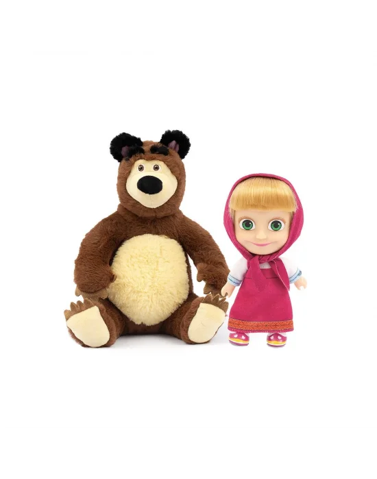 Mha21000 Maşa Ve Koca Ayı 20 Cm Koca Ayı Ve 12 Cm Maşa