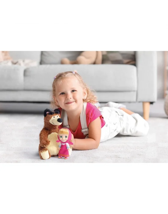 Mha21000 Maşa Ve Koca Ayı 20 Cm Koca Ayı Ve 12 Cm Maşa