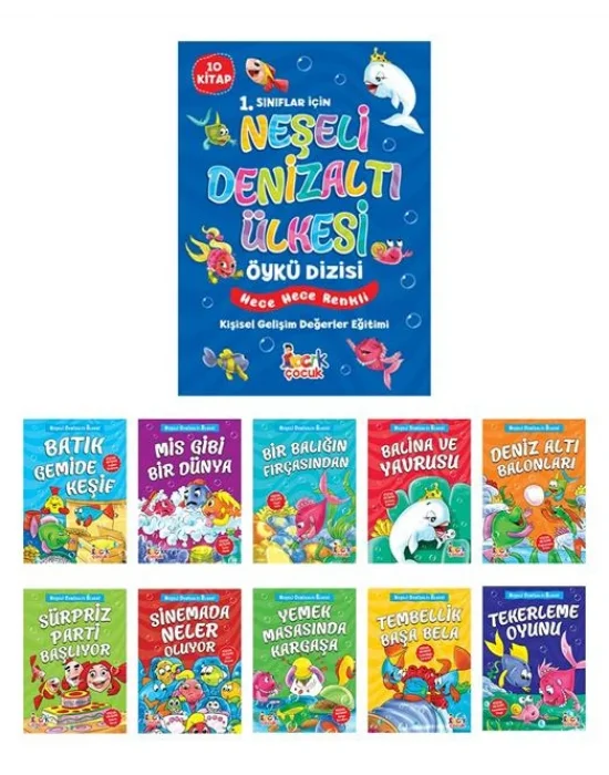NEŞELİ DENİZALTI ÜLKESİ_1.SINIFLAR İÇİN (10 KİTAP+SK) /BICIRIK
