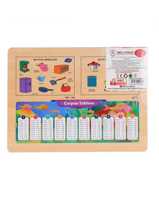 Ony-168-169 Ahşap Tutmalı Mutfak Gereçleri -onyıl Oyuncak