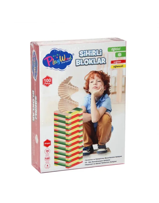 Ony-358	ahşap 100 Parça Sihirli Bloklar