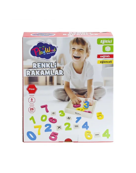 Ony-401 Ahşap Renkli Rakamlar 26 Parça -onyıl Oyuncak