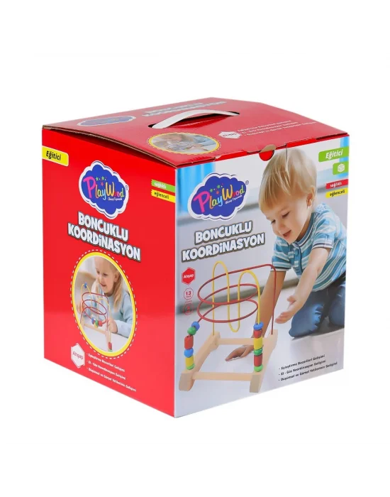 Ony-410 Ahşap Boncuklu Koordinasyon -onyıl Oyuncak