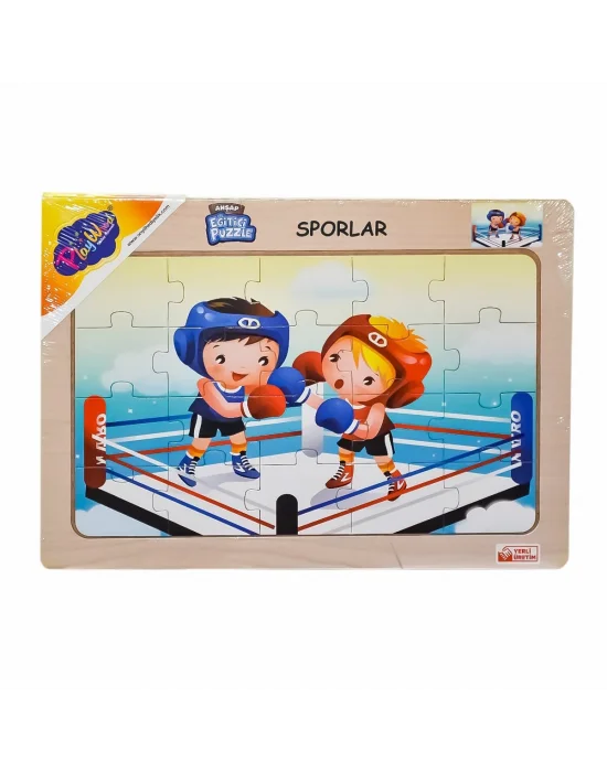 Ony-85-86-87-88 Ahşap Eğitici Puzzle Sporlar -onyıl
