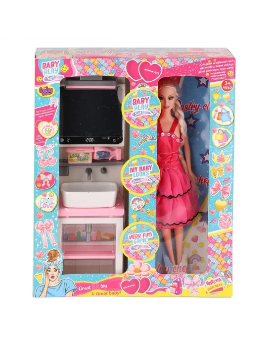 Oyd-02390 Bebek Ve Aynalı Lavabo Oyun Seti -oydaş Oyuncak