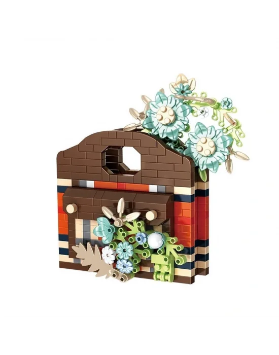 P1080 Panlos Çanta Çiçek Buketi 605 Parça Block Oyuncak