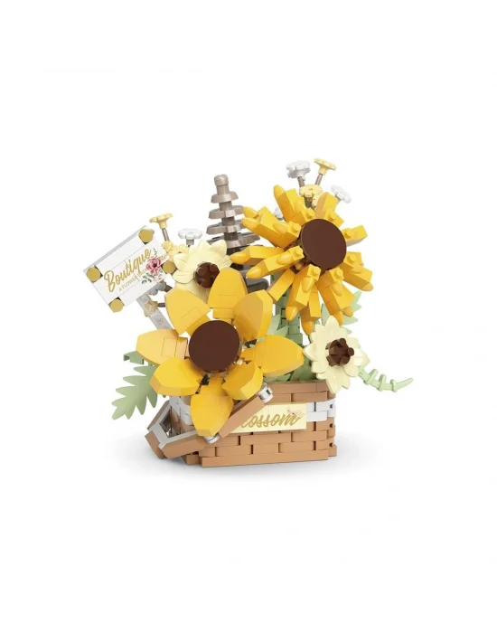 P1085 Panlos Çiçek Buketi 498 Parça Block Oyuncak