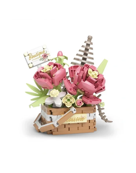 P1088 Panlos Çiçek Buketi 395 Parça Block Oyuncak
