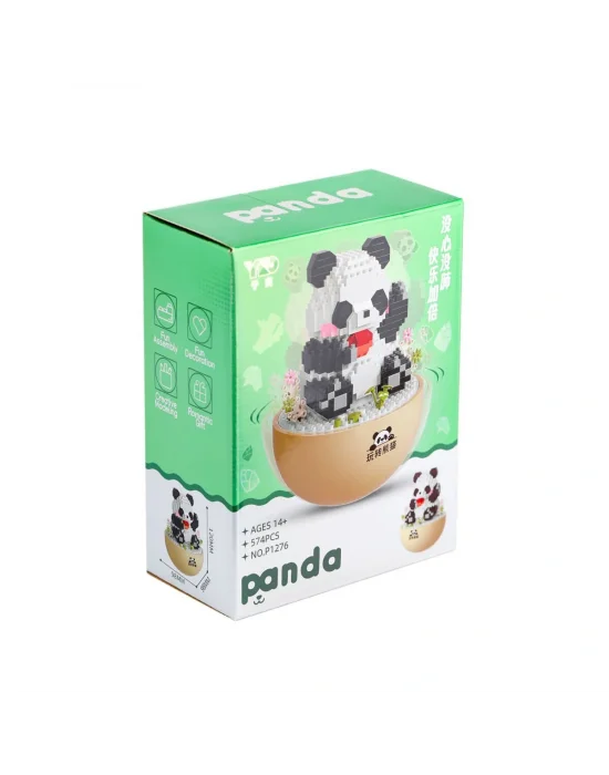P1276 Panlos Panda 574 Parça Blok Seti -vagon Life