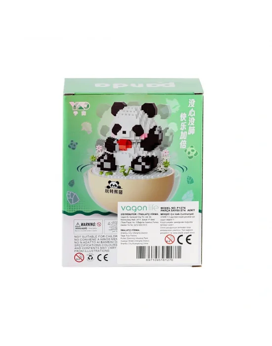 P1276 Panlos Panda 574 Parça Blok Seti -vagon Life