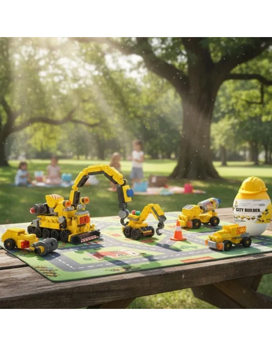 P605002 6 İn 1 Sarı Yumurta Model 45 Parça Block Oyuncak