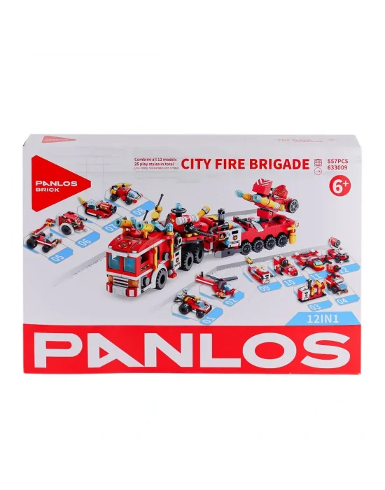 P633009 Panlos Şehir İtfaiyesi 557 Parça Blok Seti -vagon Life