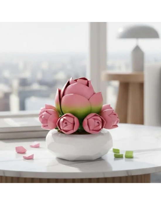 P655059 Panlos Zambak Sukulent Model 41 Parça Block Oyuncak