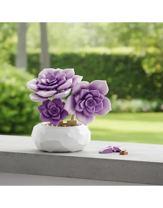 P657061 Panlos Mor Sukulent Model 76 Parça Block Oyuncak