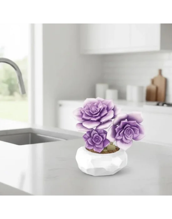 P657061 Panlos Mor Sukulent Model 76 Parça Block Oyuncak