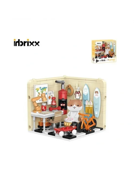 P885008 Panlos Kedi Çalışma 238 Parça Odası Block Oyuncak