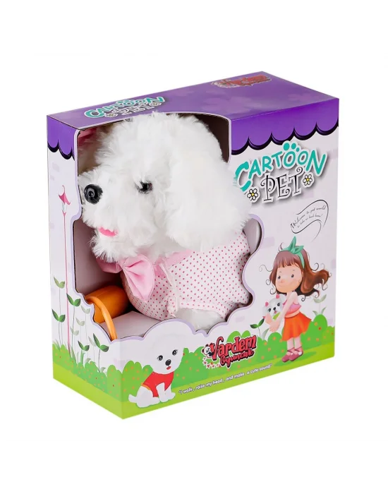 Pft-b025 Yürüyen Tasmalı Peluş Köpek