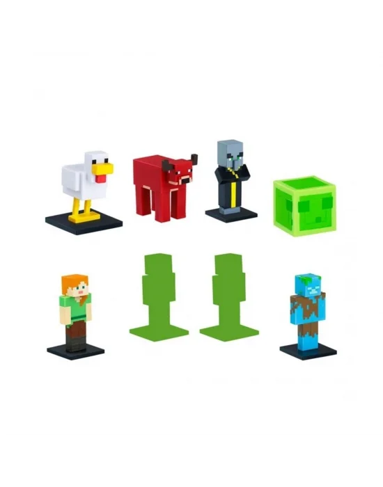 Pmı/mc22270 Minecraft 3d Toppeez 8li Deluxe Figür Seti Seri 2 Asorti