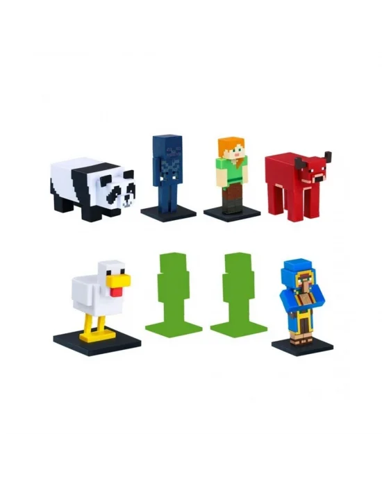 Pmı/mc22270 Minecraft 3d Toppeez 8li Deluxe Figür Seti Seri 2 Asorti