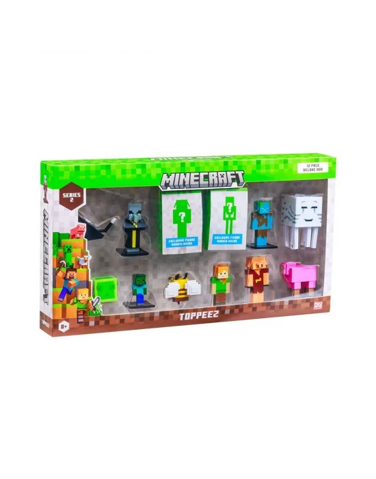 Pmı/mc2280 Minecraft 3d Toppeez 12li Deluxe Figür Seti 2 Asorti