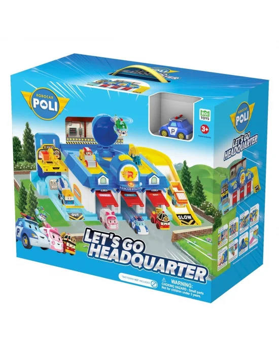 Polı Mrt-664 Sesli Robocar Poli Lets Go Ana Merkez Oyun Seti