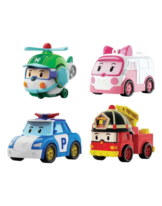 Polı Mrt-760 Robocar Poli Mini Kasabanın Kurtarma Araçları 4lü Set