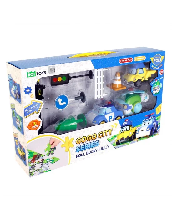 Polı-zr-912 Robocar Poli Gogo City Seri Poli Burky Helly Oyun Seti