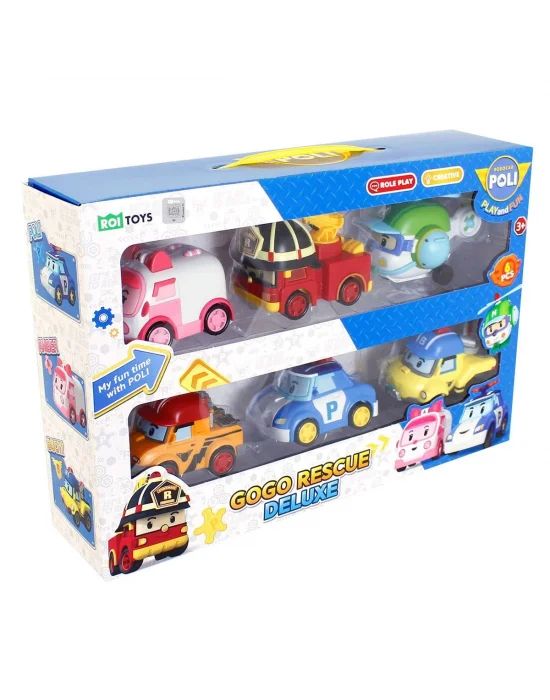 Polı Zr-914 Robocar Poli Gogo Rescue Deluxe 6 Lı Set -