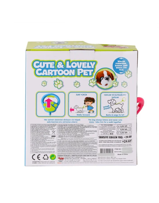 Pr66022-25 Yürüyen Tasmalı Peluş Köpek