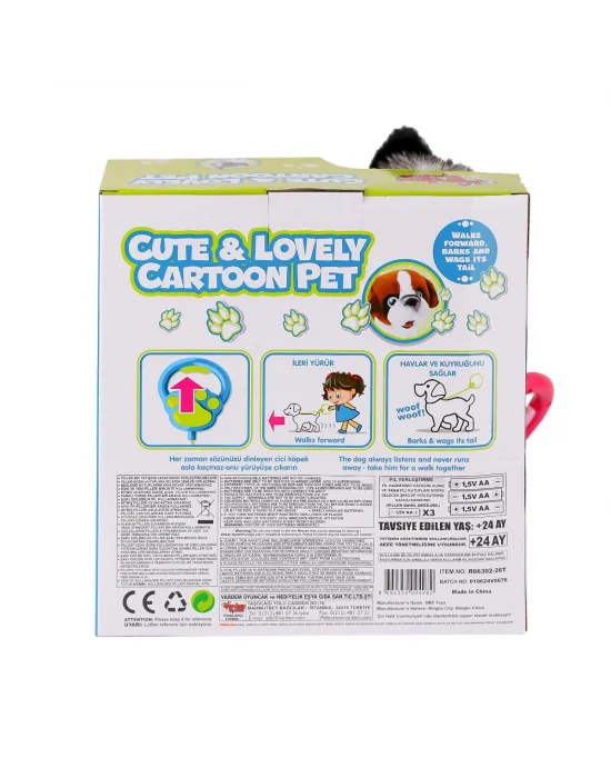 Pr66302-26t Yürüyen Tasmalı Peluş Yürüyen Husky