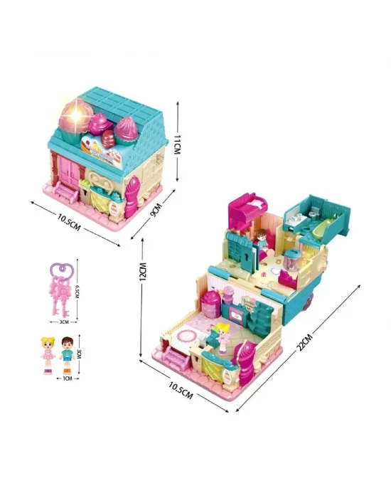 Qf2910-11-12-13-14-15 Işıklı Müzikli Aksesuarlı Ev Serisi Açılıp-katlanır