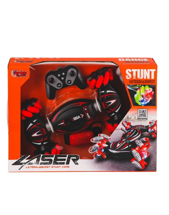 RQ3034-1 Kumandalı Bilekten Kontrol Işıklı Müzikli Stunt Araba -vardem Oyuncak