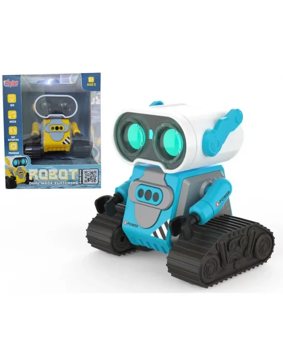 S-023 4568 Mavi-sarı Uk Ff Şarjlı 2 4g Robot Araba