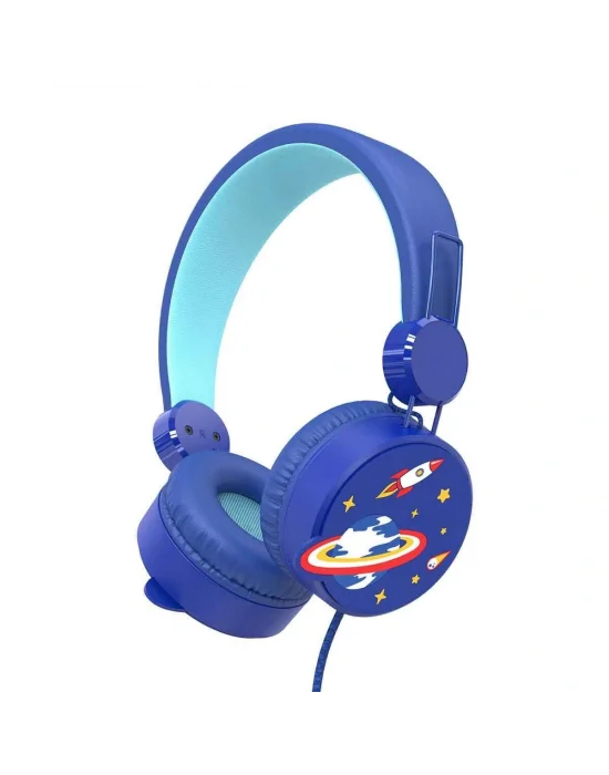 S02002604 -sun-gle-ech-kulaklık Mikrofonlu Kablolu Uzay Resimli Mv.