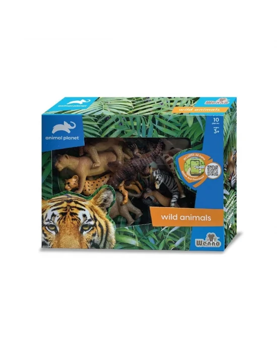 Sh-d58011 Vardem Kutulu 10 Parça Vahşı Hayvan Seti