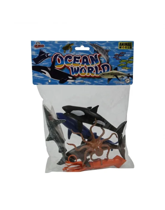 Sh-vardem 6 Parça 5 İnch  Çiftlik, Dinozor,vahşi Orman Ve Deniz Hayvanları Hayvan Seti