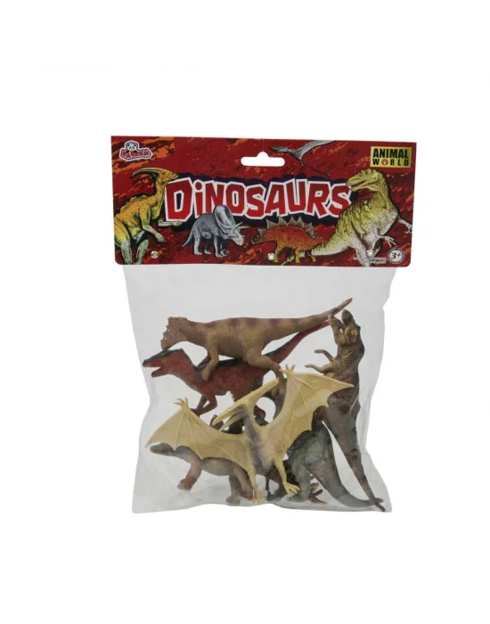 Sh-vardem 6 Parça 5 İnch  Çiftlik, Dinozor,vahşi Orman Ve Deniz Hayvanları Hayvan Seti