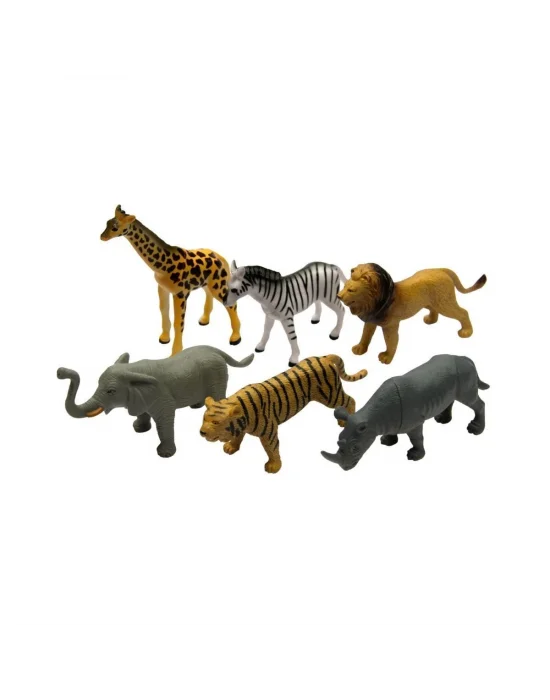 Sh-vardem 6 Parça 5 İnch  Çiftlik, Dinozor,vahşi Orman Ve Deniz Hayvanları Hayvan Seti