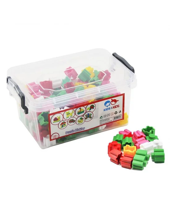 Str-114 Kids Kids 150 Parça Puzzle Bloklar Koli 25 Pk