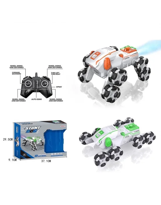Syr-666-820 Kumandalı Buharlı 8 Teker Stunt Köpek Araba -vardem Oyuncak